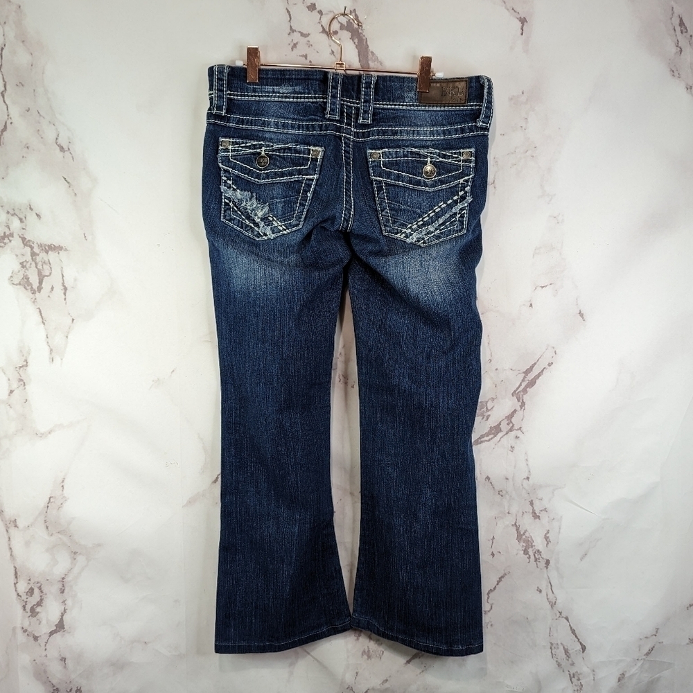 BKE Jean Women 28 Sabrina Mid Rise Skinny Ankle Crop Capri Denim Dark Wash Y2K